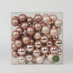 Set globuri sticlă rose 18 cm RoseMini