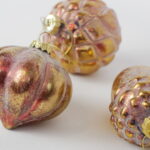 Set globuri sticlă auriu-roz 18 cm GoldElegance