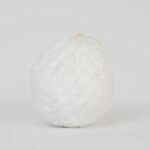 Glob alb textil 10 cm FrostedElegance